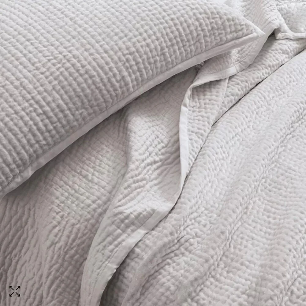 Set of 2 Donna Karan Home Hand Quilted Velvet King Shams